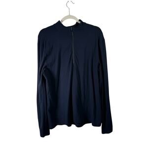 Lululemon Surge Warm 1/4 Zip Pullover Navy Blue Gym Golf Office Hybrid Men Large